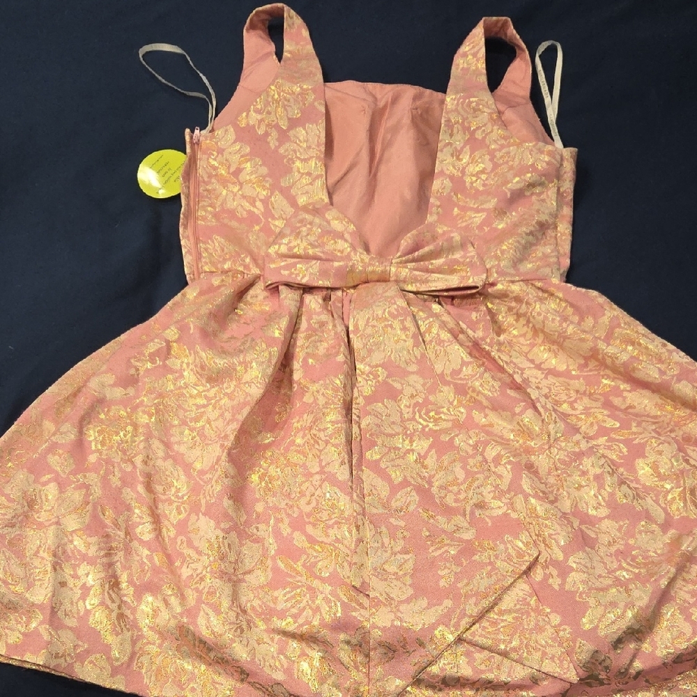 Masquerade Pink and Gold Dress - Picture 3 of 5